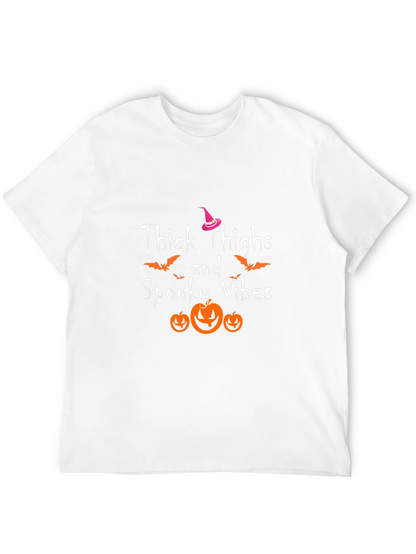 Thick Thighs Spooky Vibes Halloween T-Shirt