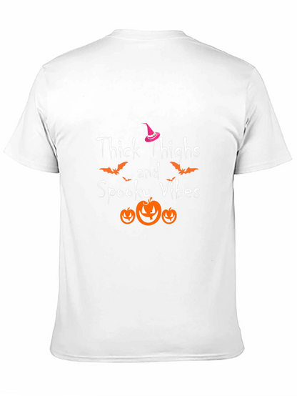 Thick Thighs Spooky Vibes Halloween T-Shirt