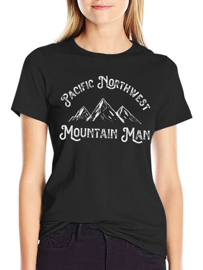 Pacific Northwest Mountain Man Black T-Shirt