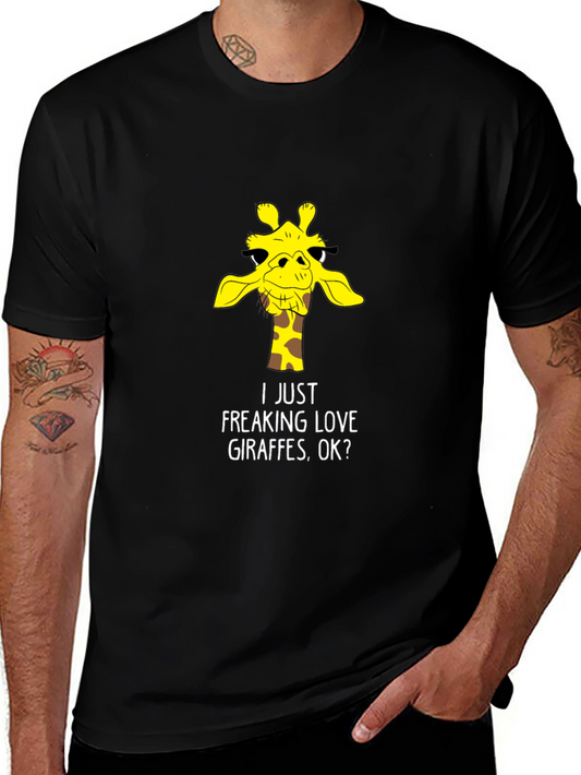 Funny Giraffe Lover T-Shirt - Black