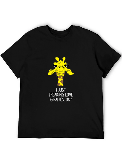 Funny Giraffe Lover T-Shirt - Black