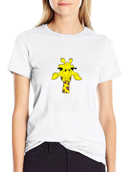 Funny Giraffe Lover T-Shirt - Black