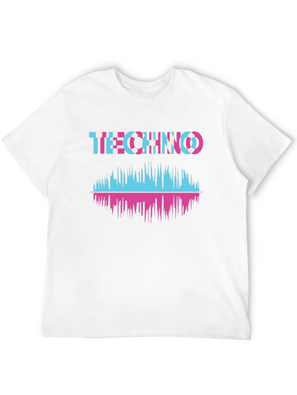Techno Music Waveform Graphic T-Shirt