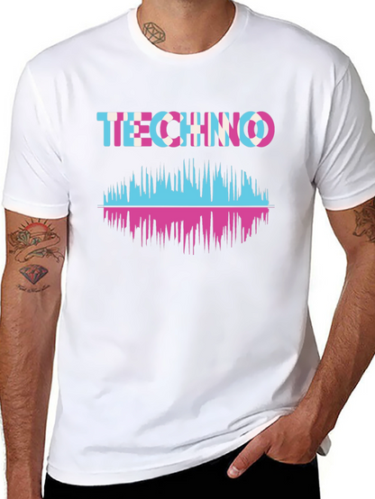 Techno Music Waveform Graphic T-Shirt