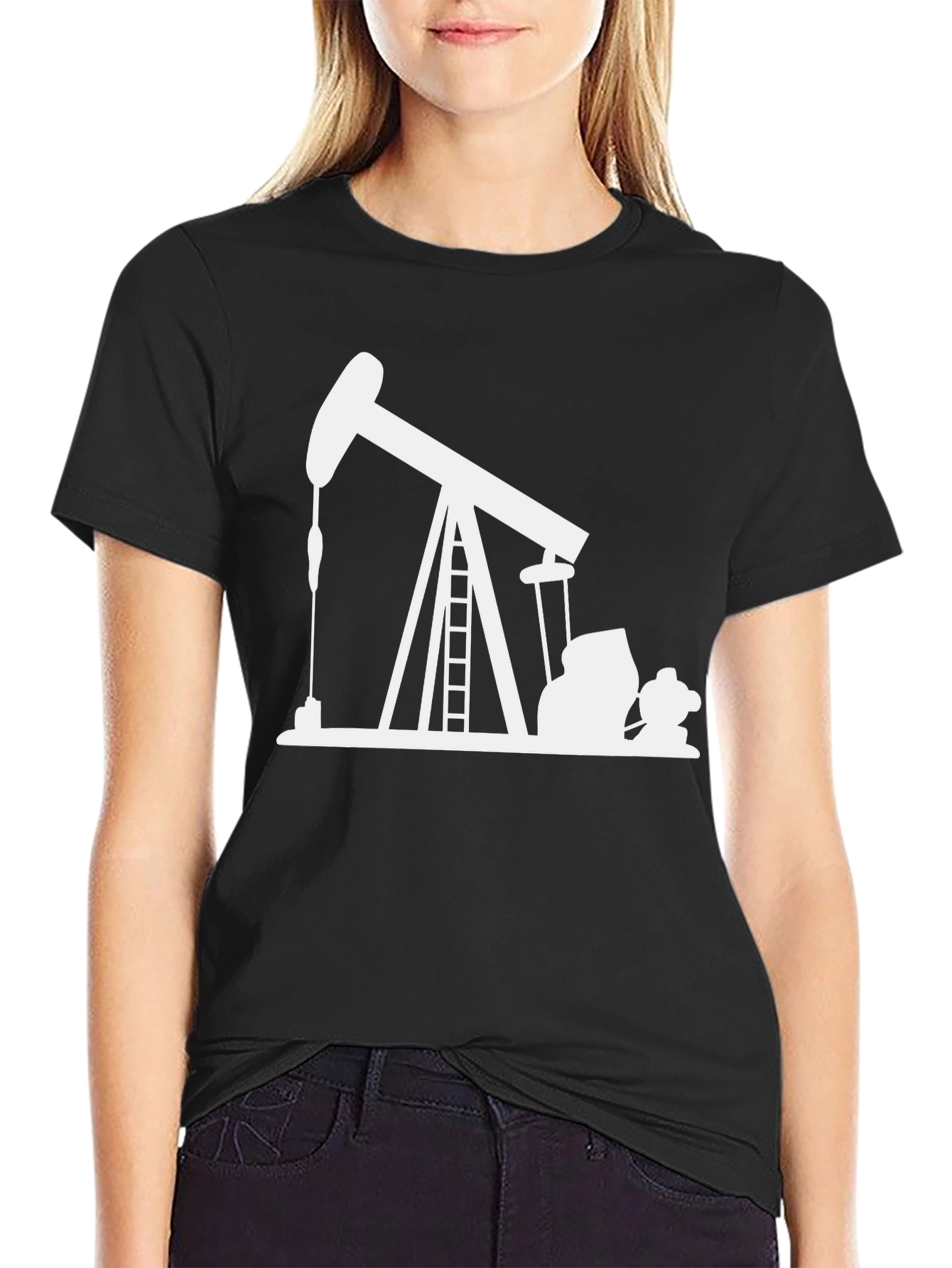 Oil Rig Black T-Shirt