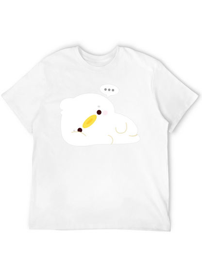 Cute Duck Cartoon Black T-Shirt