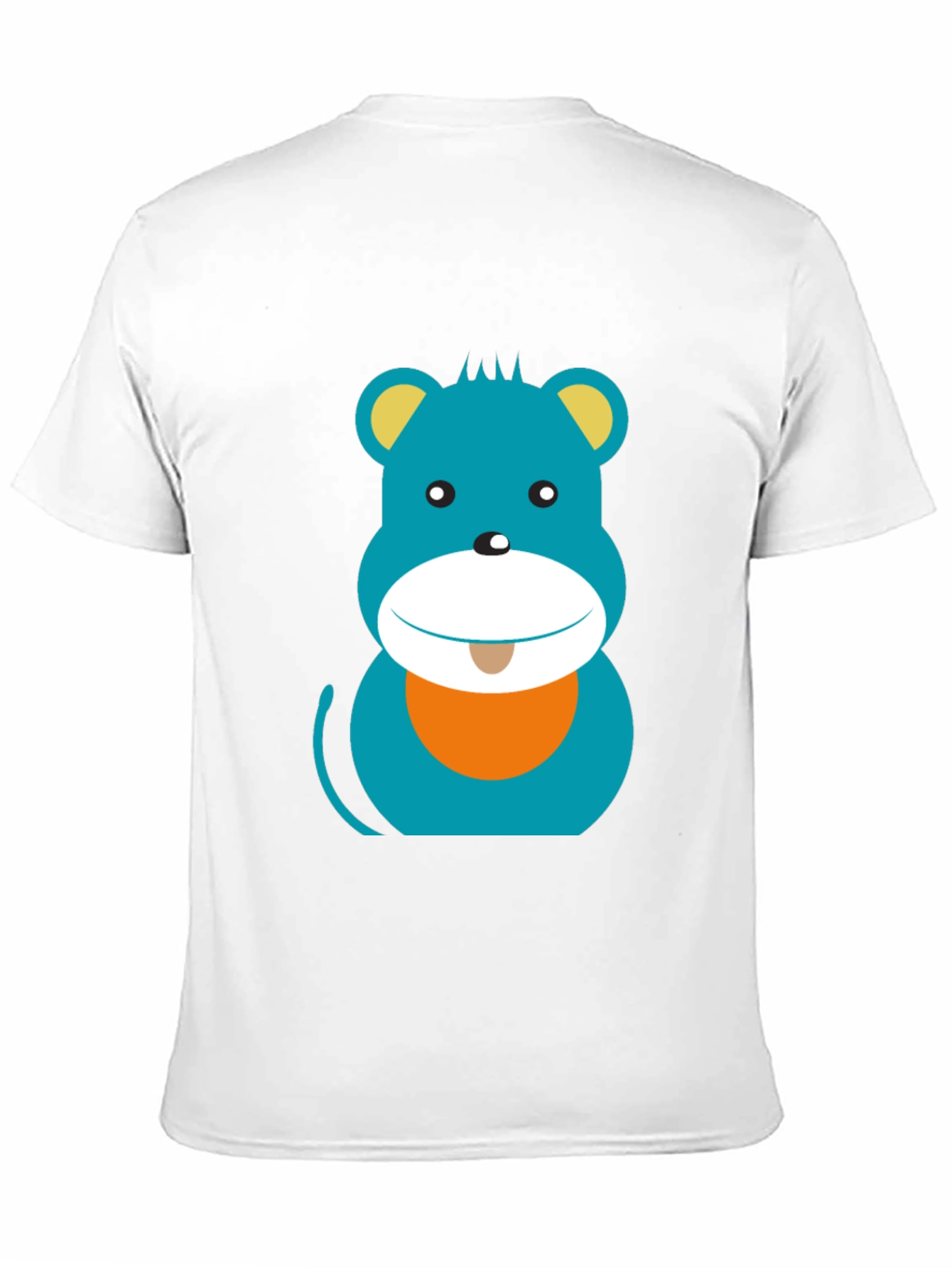 Cartoon Bear Graphic Print Black T-Shirt