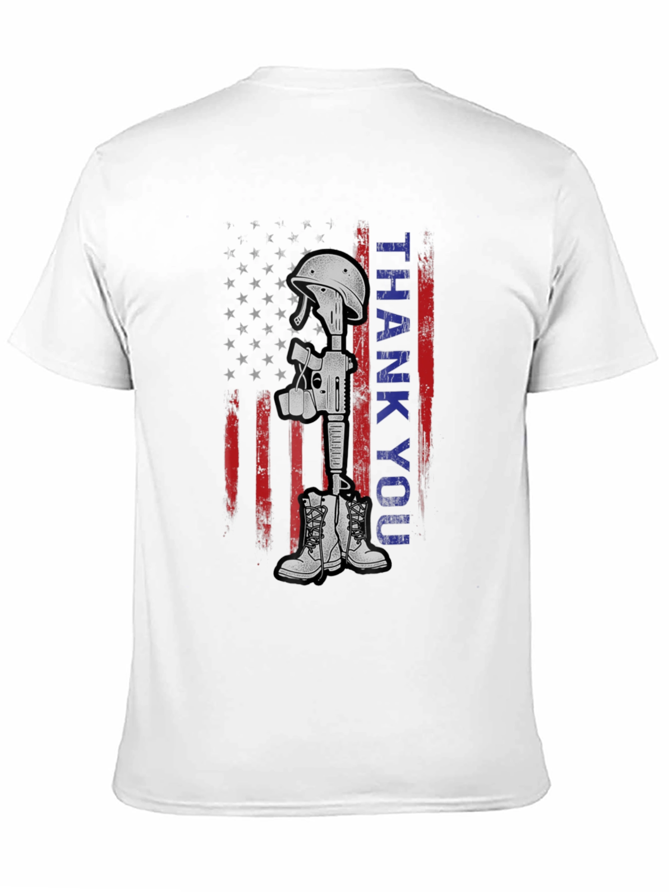 Thank You Battle Cross T-Shirt - Patriotic Tribute Tee