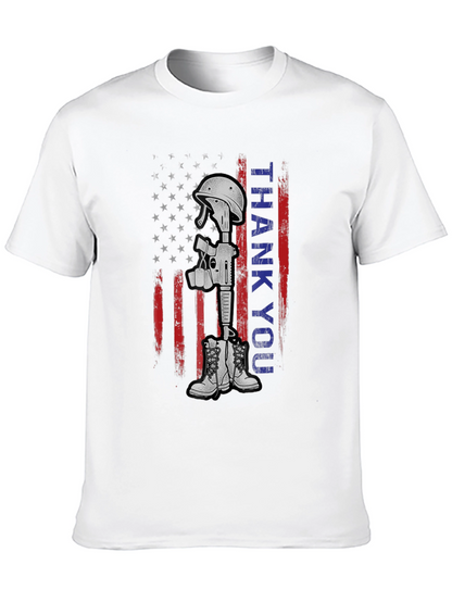 Thank You Battle Cross T-Shirt - Patriotic Tribute Tee