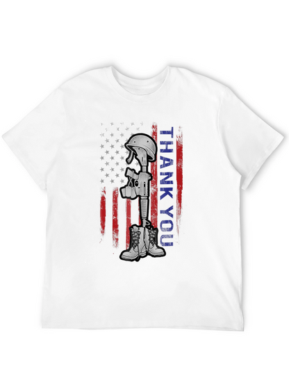 Thank You Battle Cross T-Shirt - Patriotic Tribute Tee
