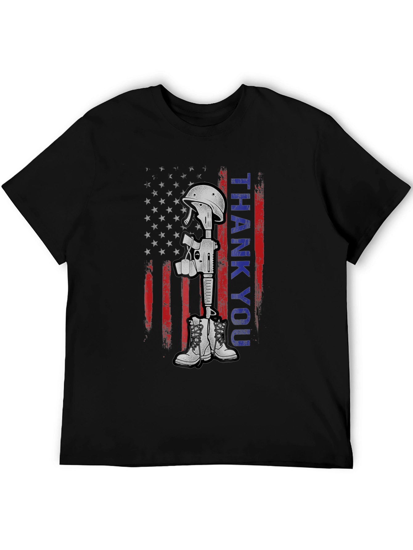 Thank You Battle Cross T-Shirt - Patriotic Tribute Tee