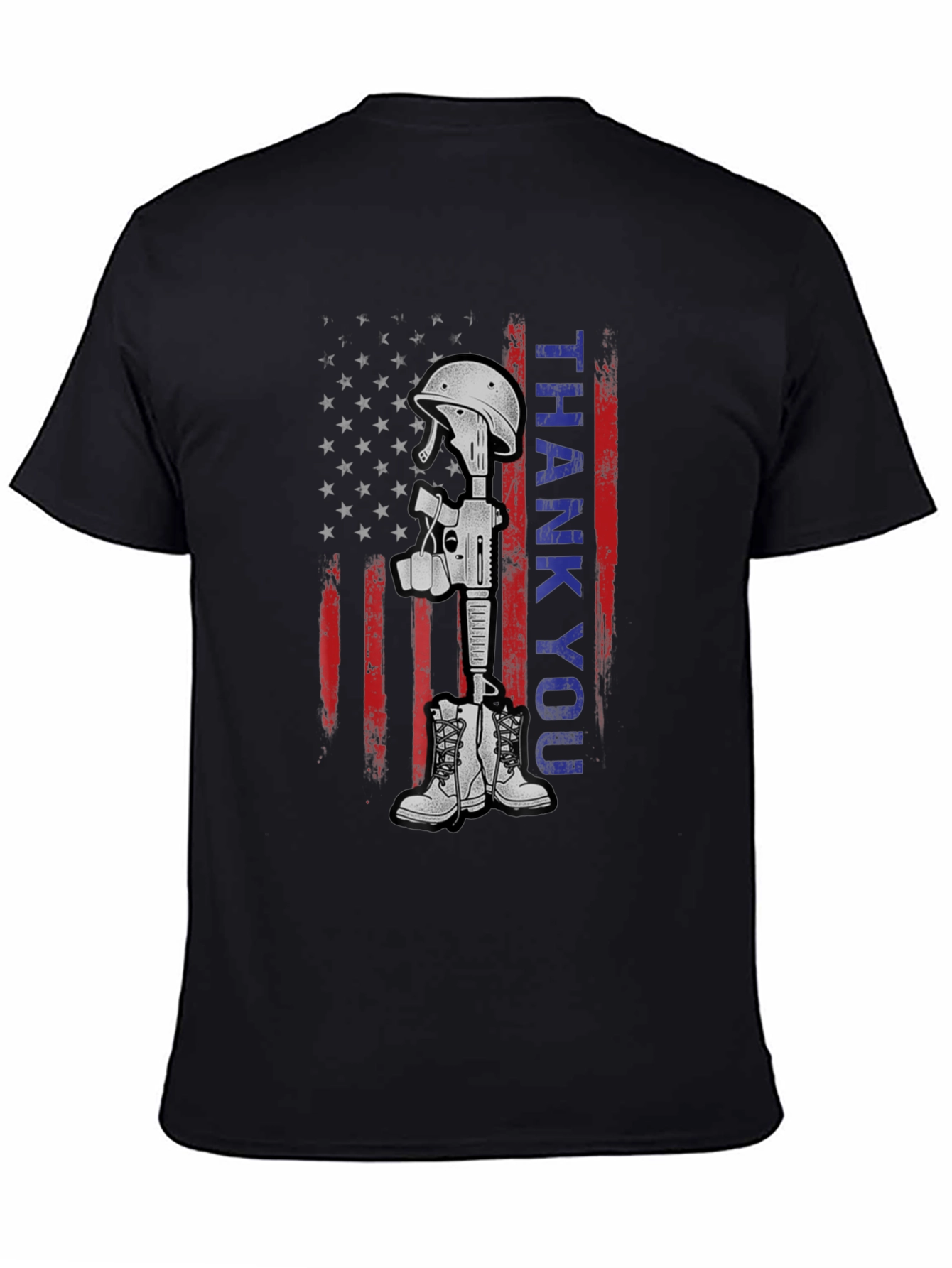 Thank You Battle Cross T-Shirt - Patriotic Tribute Tee