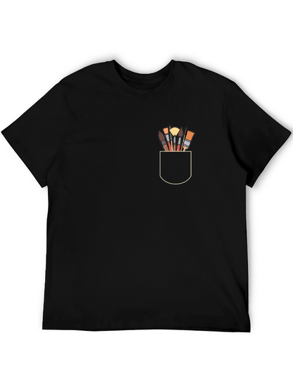 Art Brushes Pocket Graphic T-Shirt