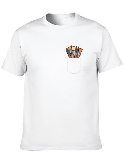 Art Brushes Pocket Graphic T-Shirt