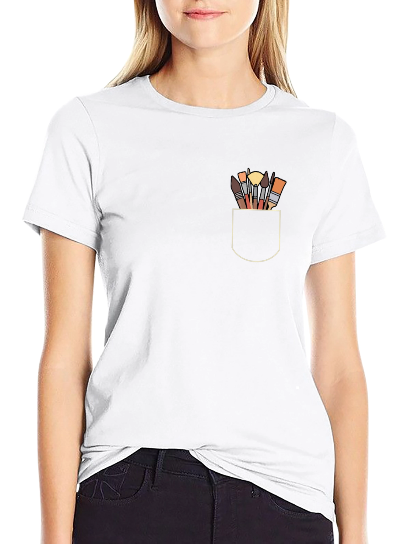 Art Brushes Pocket Graphic T-Shirt