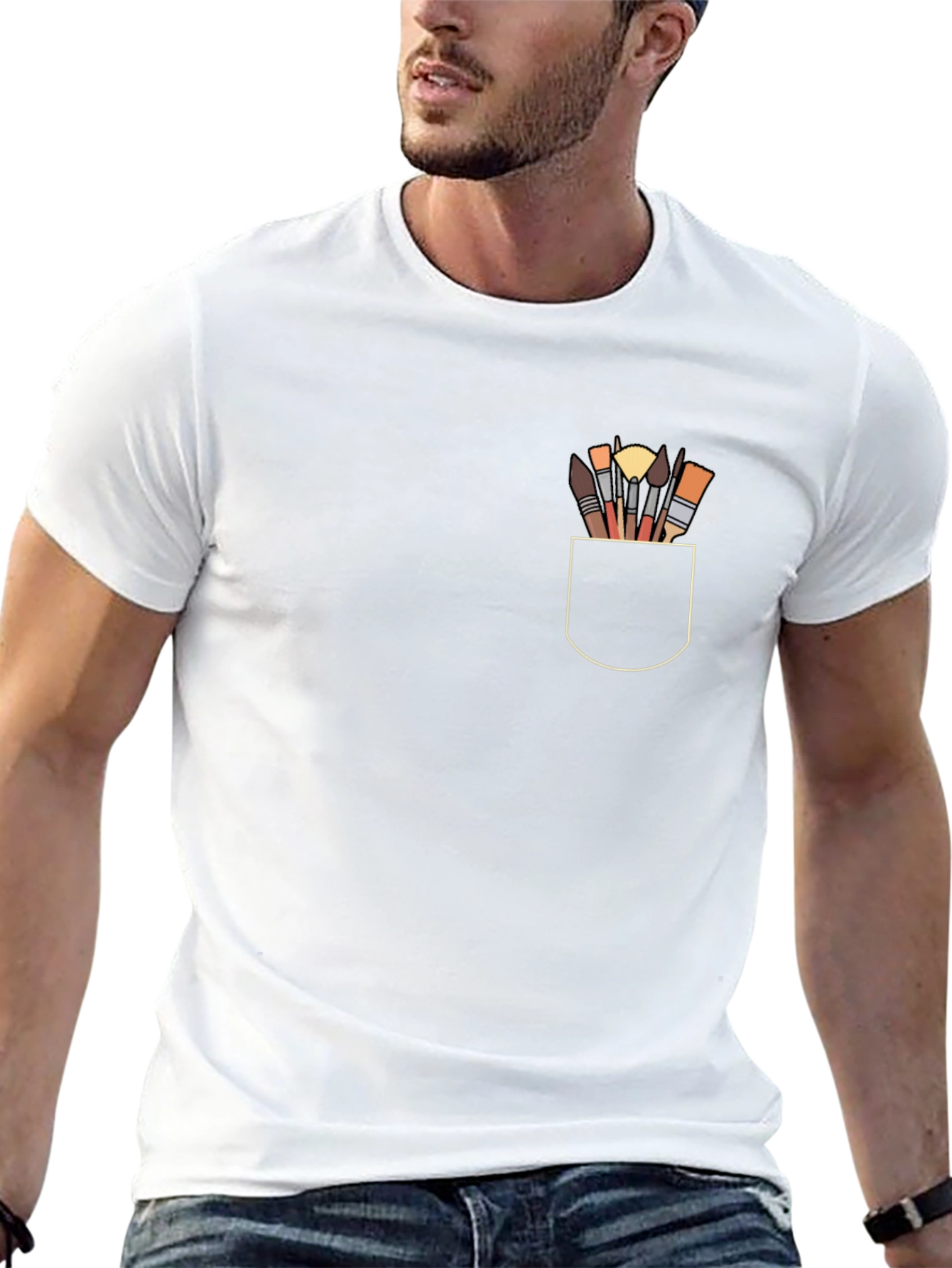 Art Brushes Pocket Graphic T-Shirt
