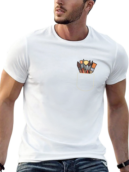 Art Brushes Pocket Graphic T-Shirt