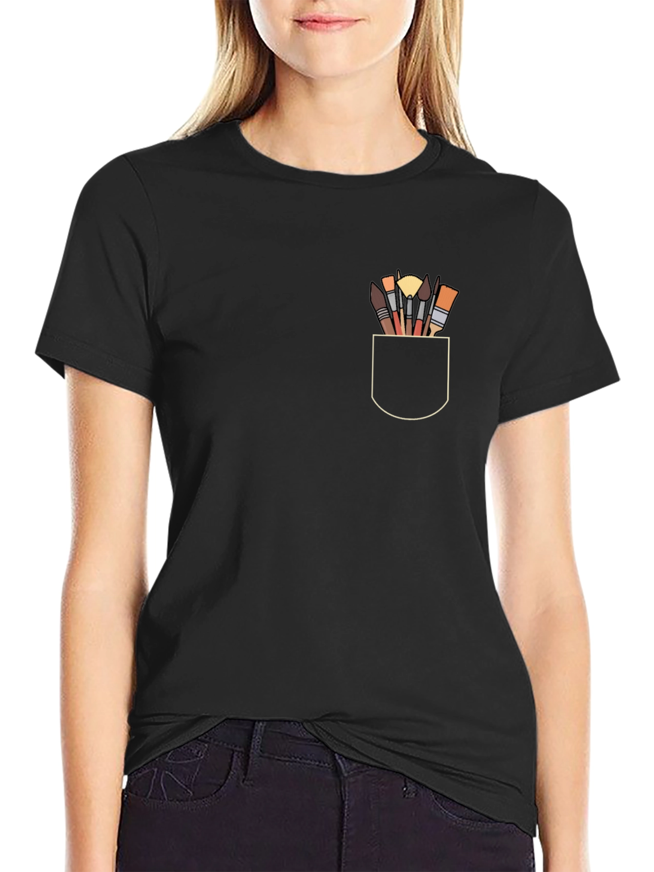 Art Brushes Pocket Graphic T-Shirt