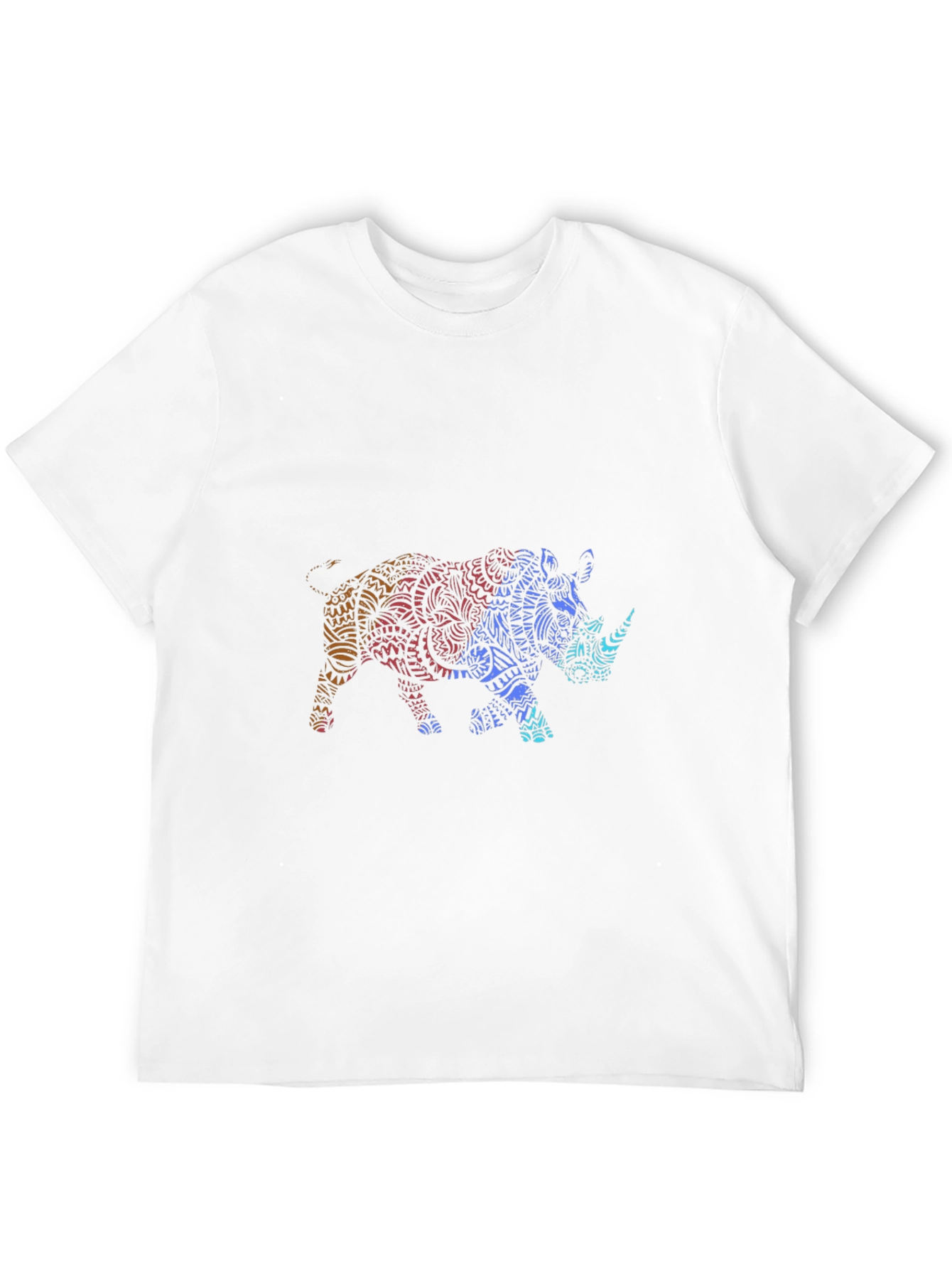 Stylish Rhino Graphic Tee - Mens Black T-Shirt