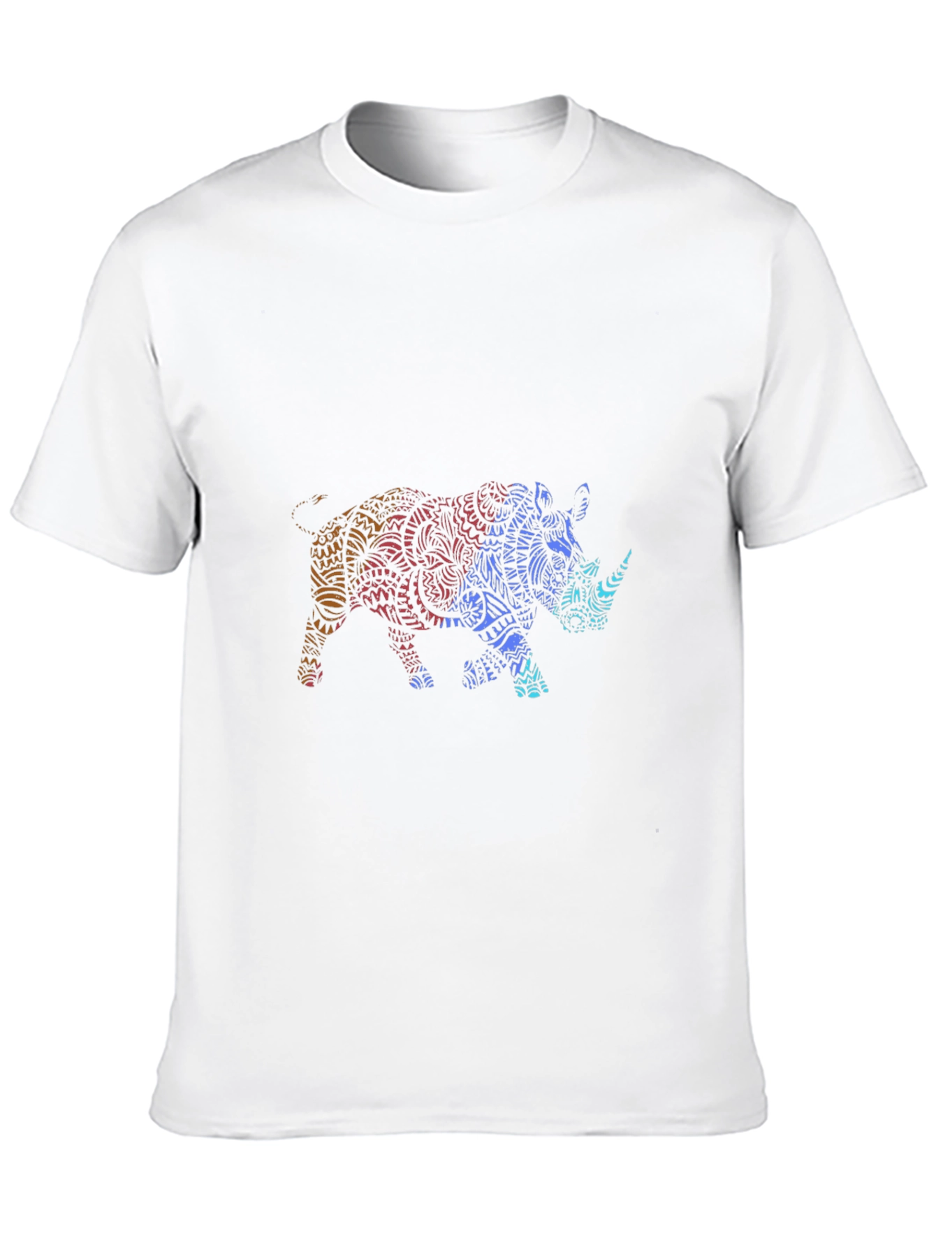 Stylish Rhino Graphic Tee - Mens Black T-Shirt