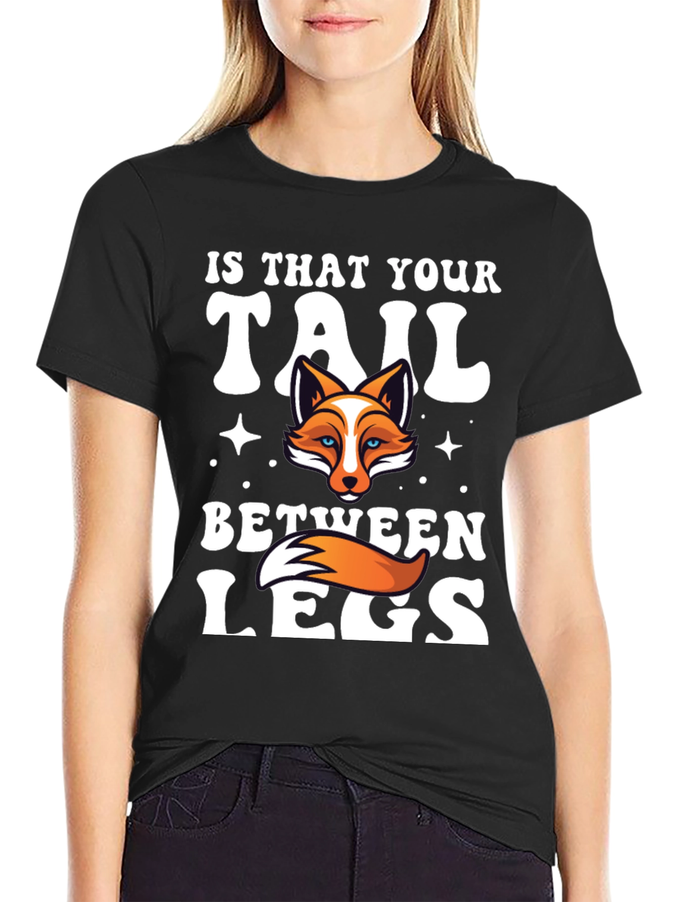Fox Tail Humor Graphic T-Shirt