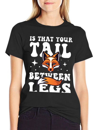 Fox Tail Humor Graphic T-Shirt