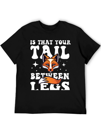 Fox Tail Humor Graphic T-Shirt