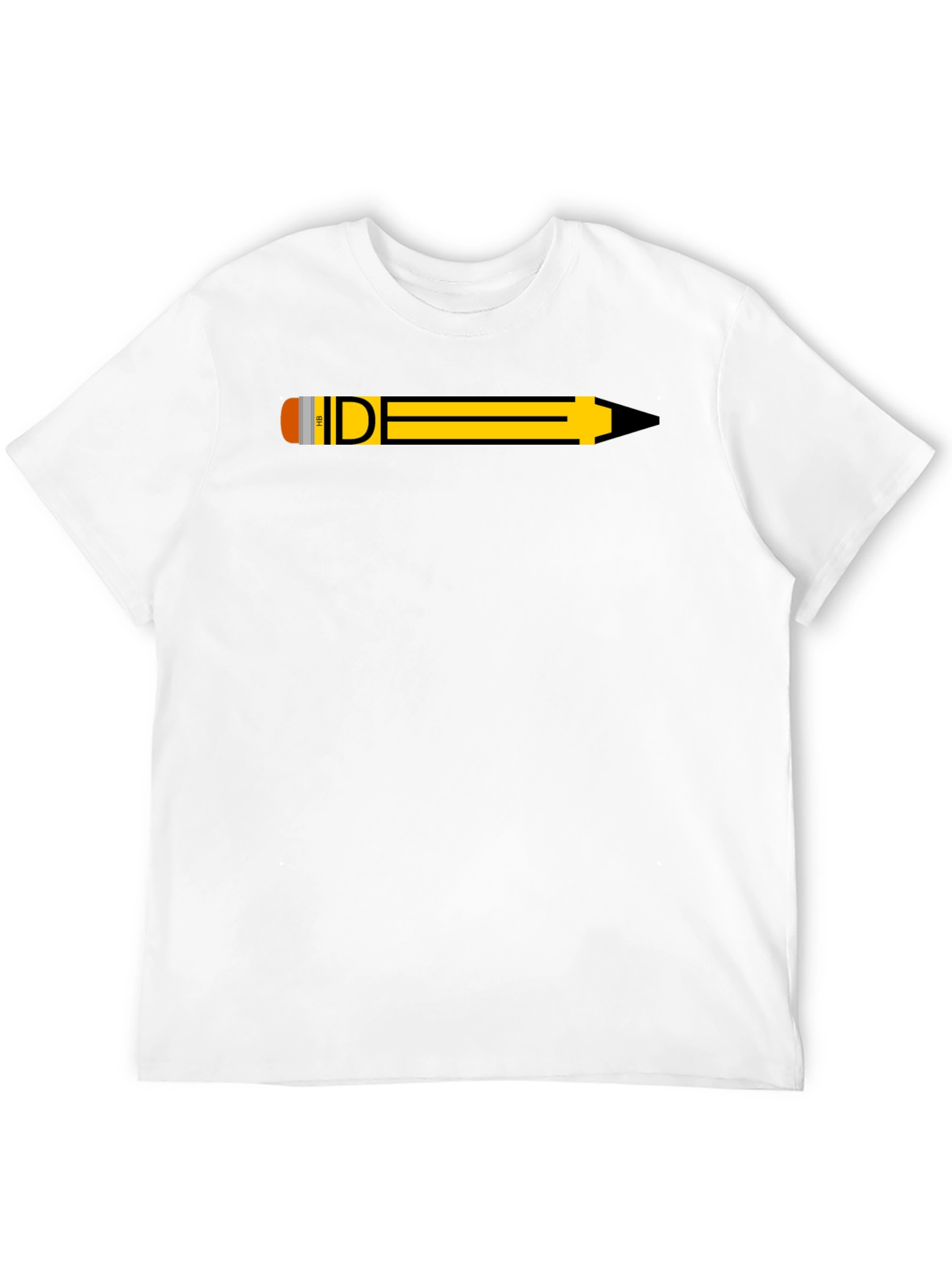 Pencil Graphic Black T-Shirt - Creative Design