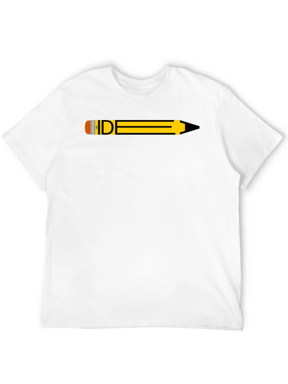 Pencil Graphic Black T-Shirt - Creative Design
