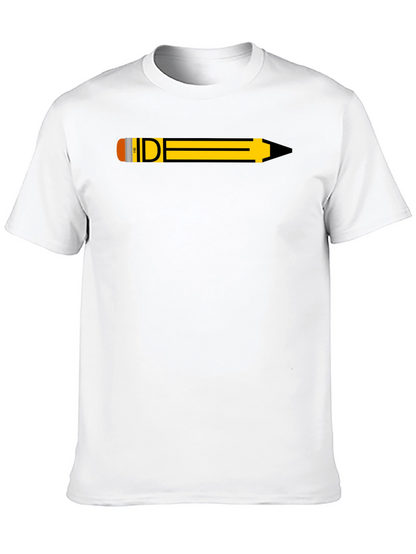 Pencil Graphic Black T-Shirt - Creative Design