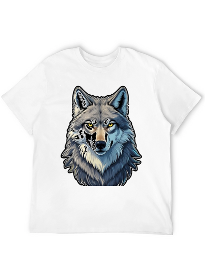 Wolf Graphic Tee - Black Cotton Blend
