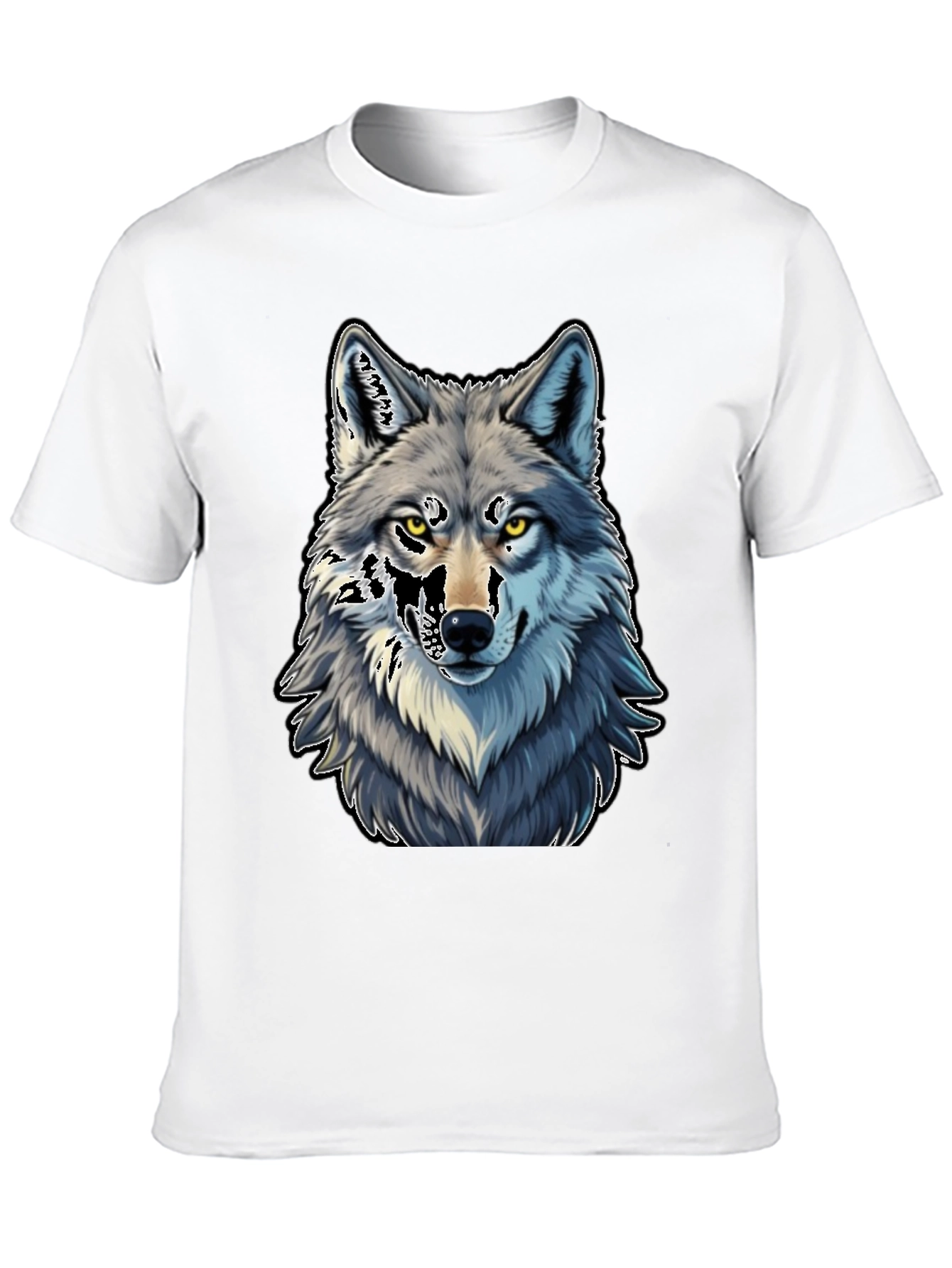 Wolf Graphic Tee - Black Cotton Blend