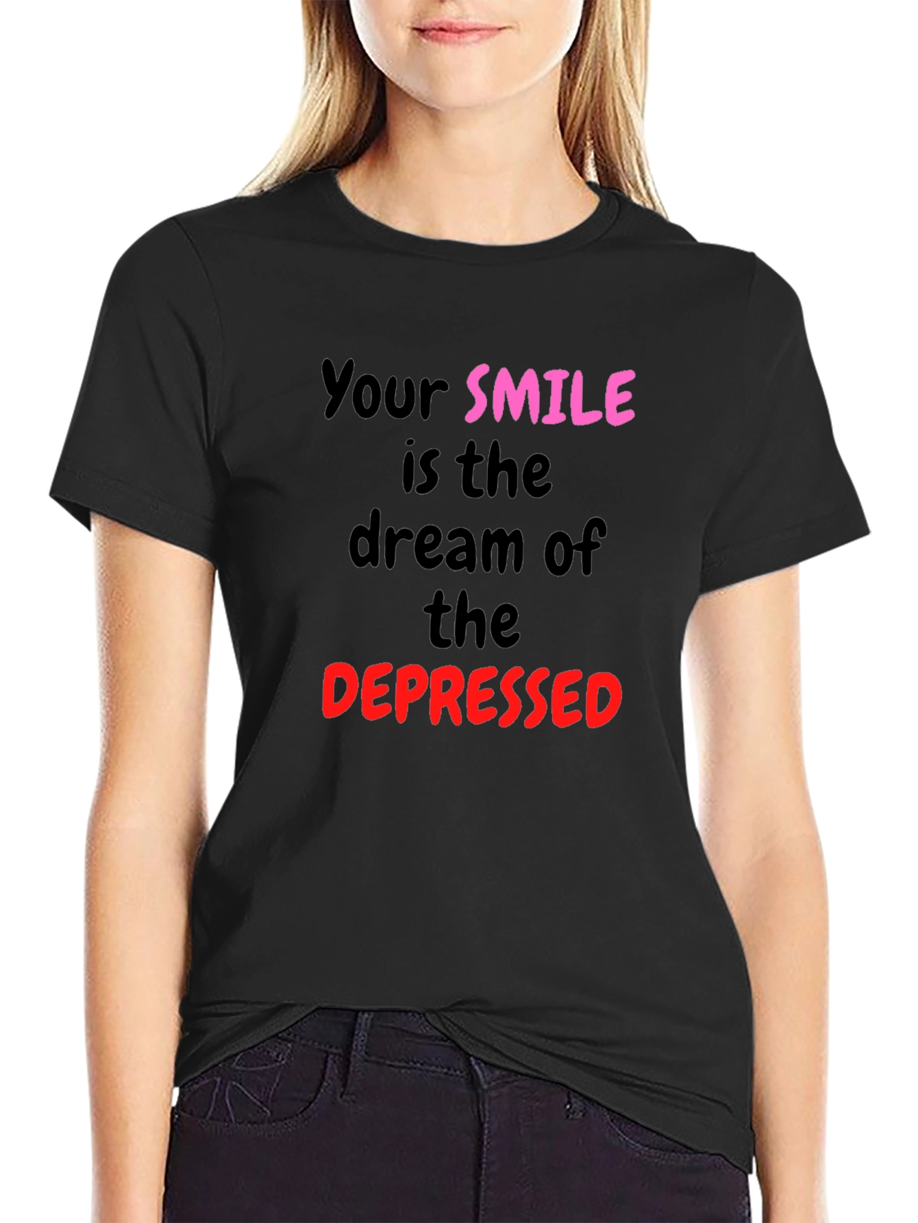 Smile Dream Graphic Tee - Black
