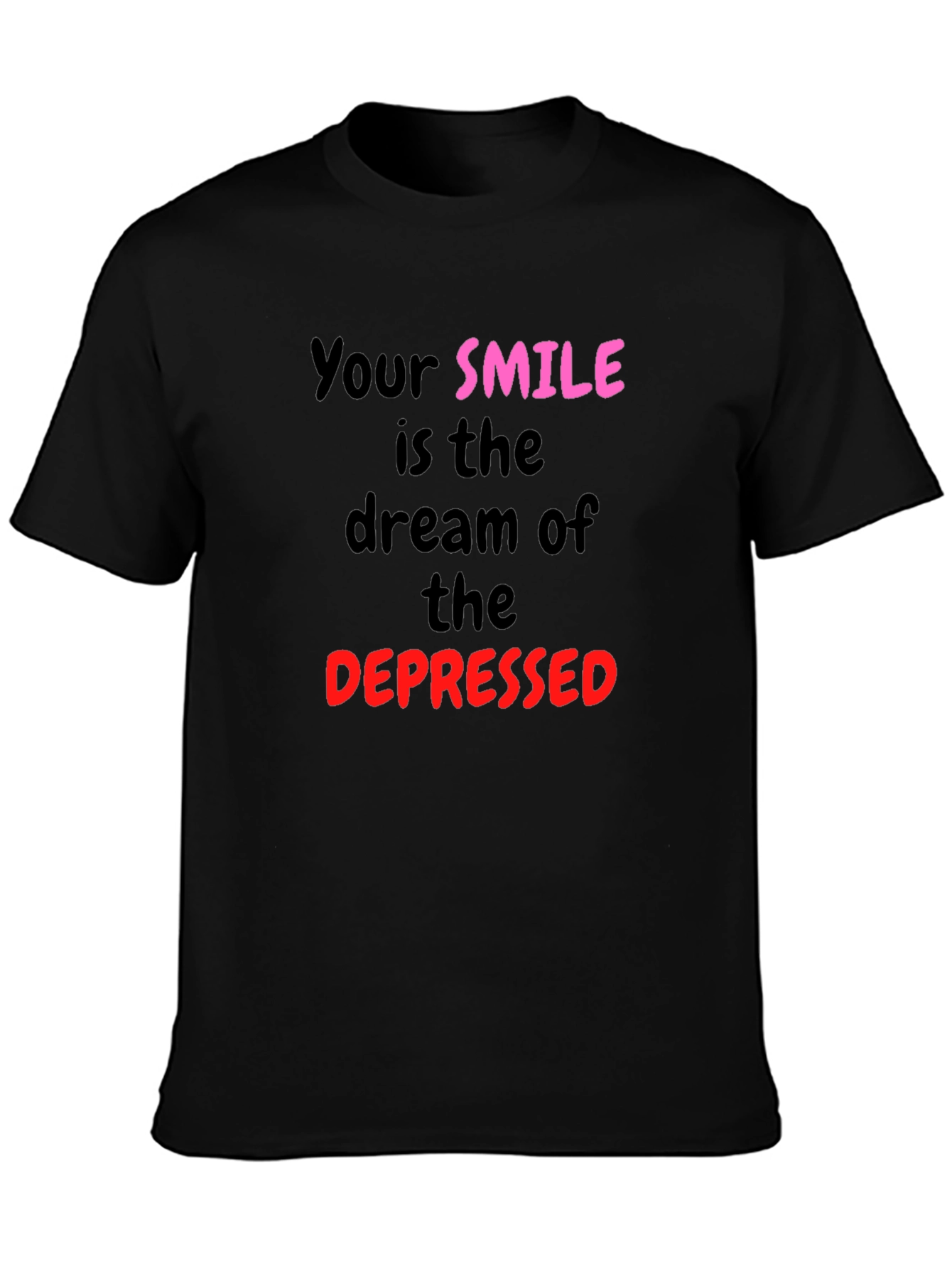 Smile Dream Graphic Tee - Black