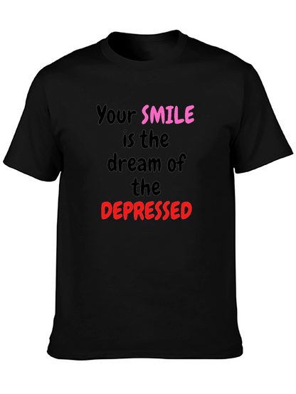 Smile Dream Graphic Tee - Black
