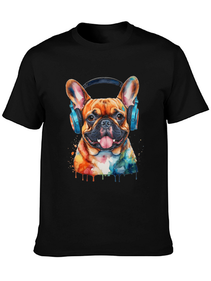 Dog with Headphones Graphic Tee - Cool & Trendy