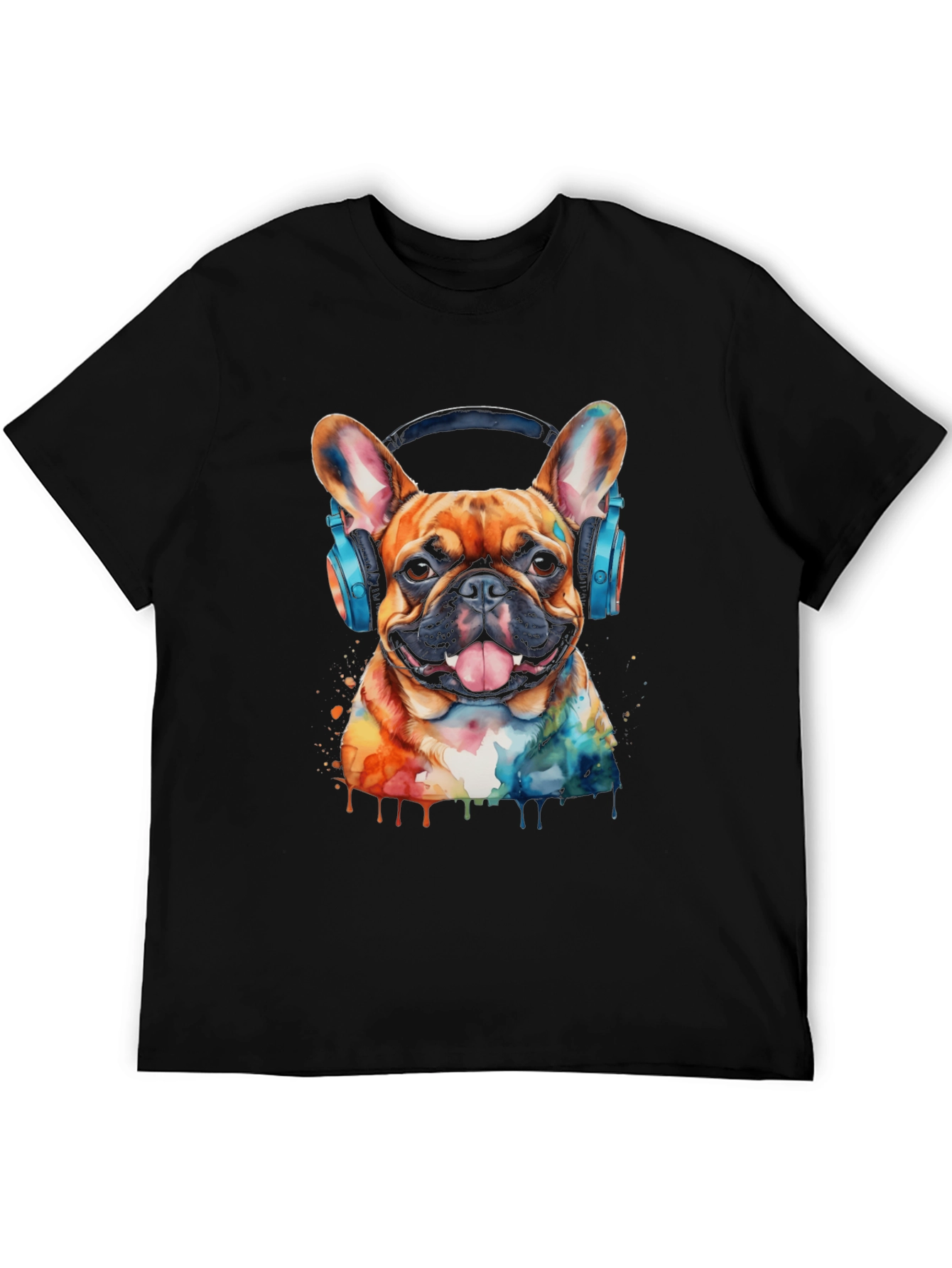Dog with Headphones Graphic Tee - Cool & Trendy