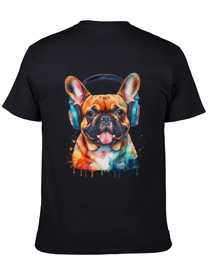 Dog with Headphones Graphic Tee - Cool & Trendy
