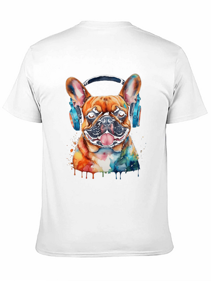 Dog with Headphones Graphic Tee - Cool & Trendy