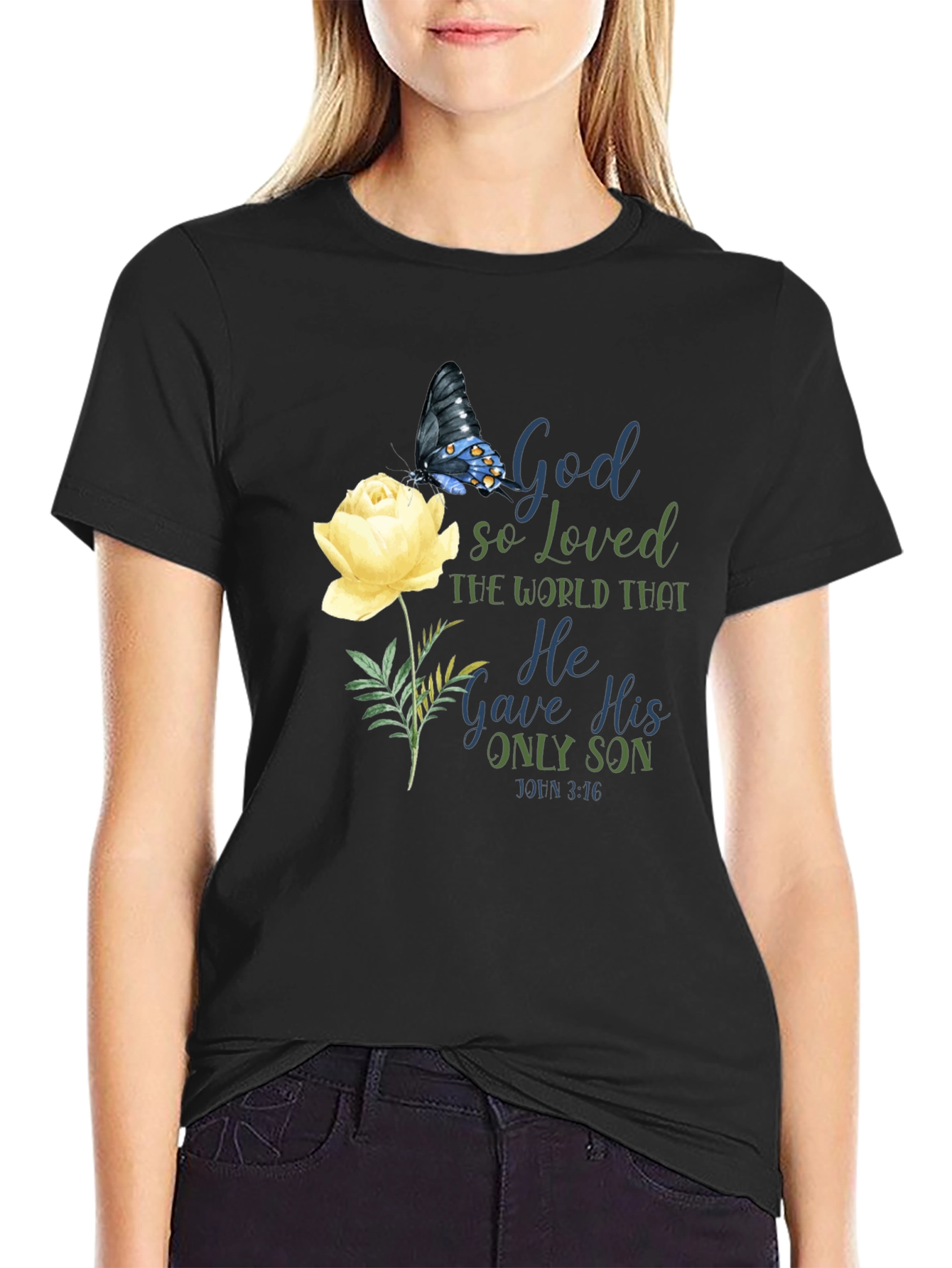 God So Loved the World Black T-Shirt