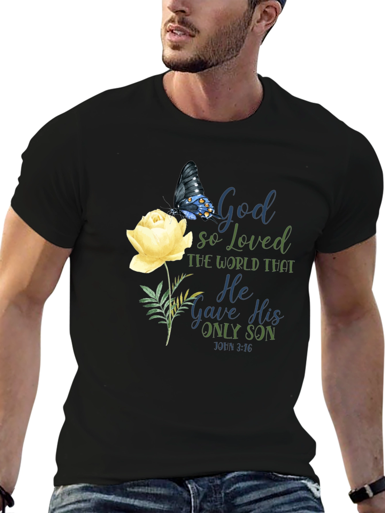 God So Loved the World Black T-Shirt