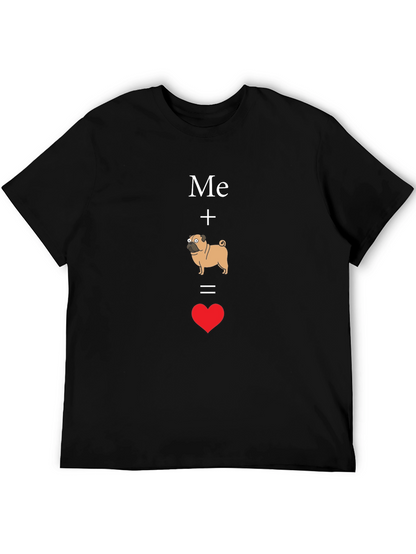 Me Plus Pug Equals Love T-Shirt