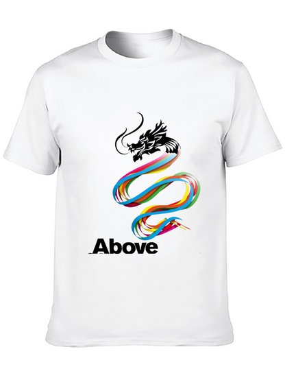 Above Rainbow Dragon Graphic T-Shirt