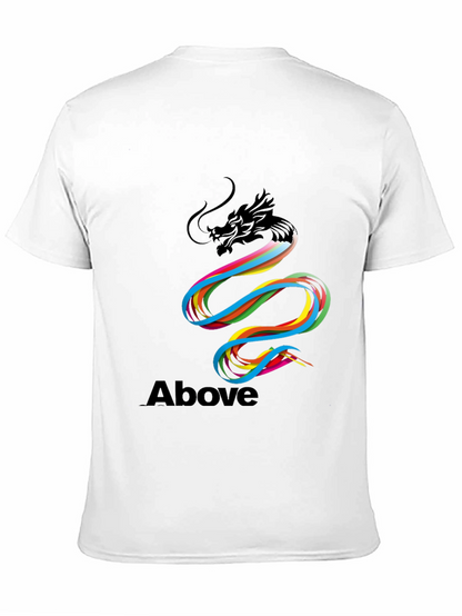 Above Rainbow Dragon Graphic T-Shirt