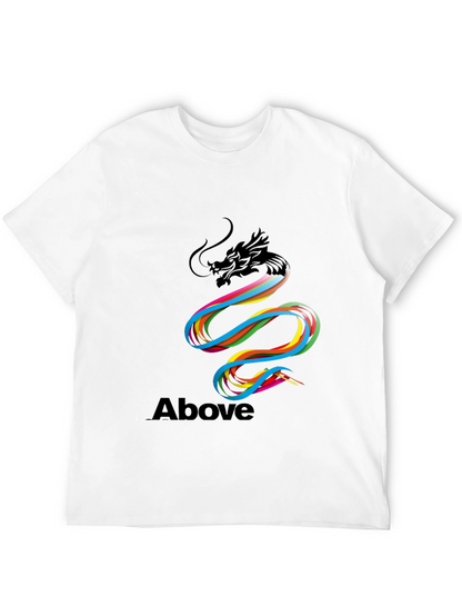 Above Rainbow Dragon Graphic T-Shirt