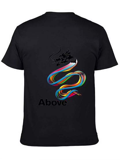 Above Rainbow Dragon Graphic T-Shirt