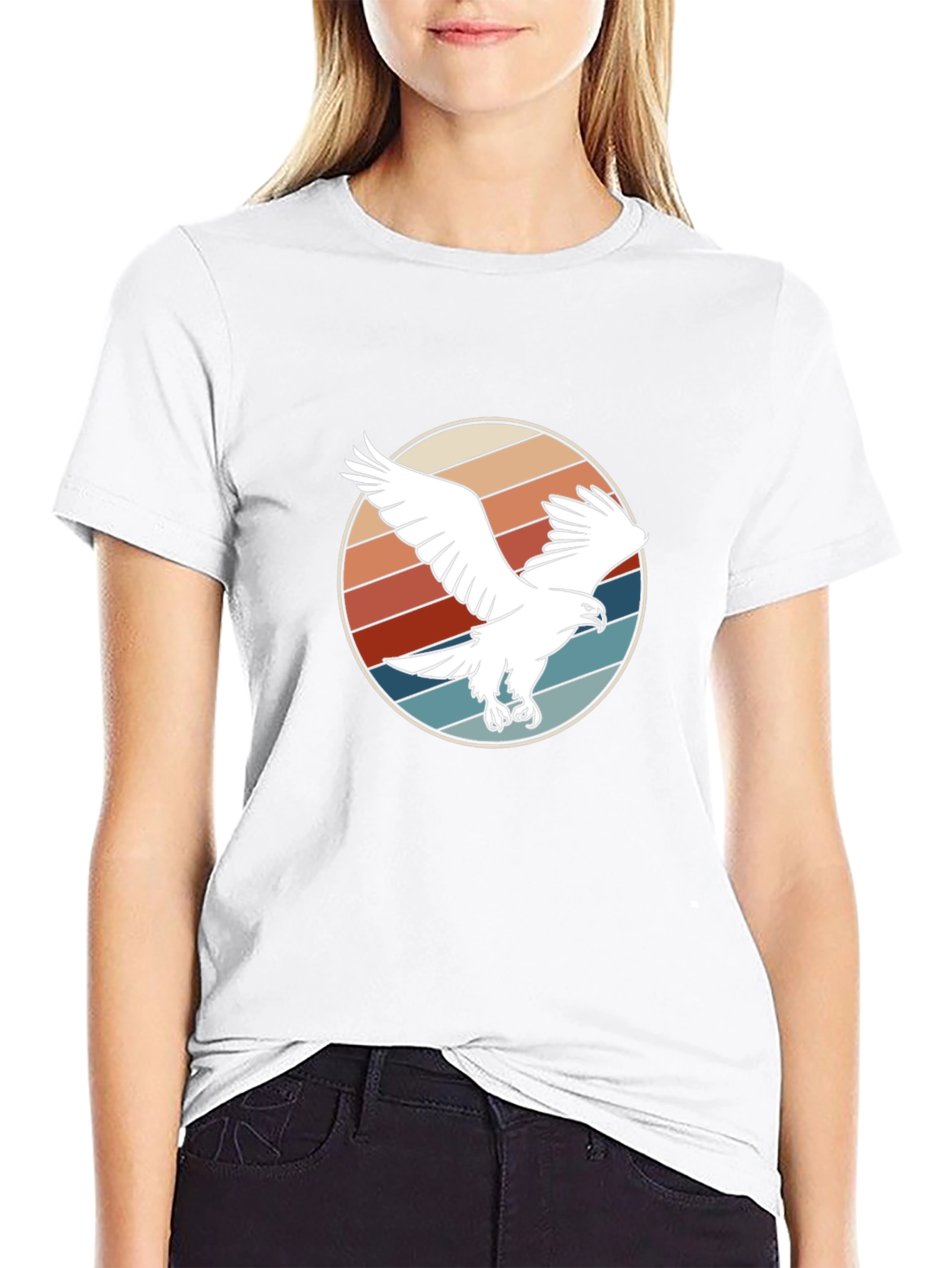Retro Eagle Graphic Tee - Black T-Shirt