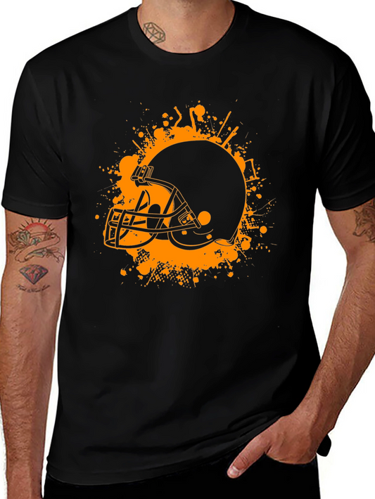 Football Helmet Graphic Tee - Sport Fan Apparel