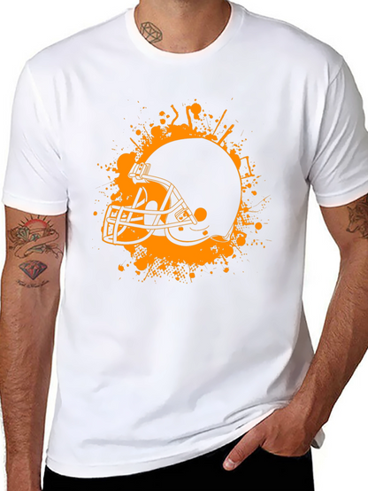 Football Helmet Graphic Tee - Sport Fan Apparel