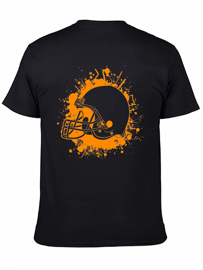 Football Helmet Graphic Tee - Sport Fan Apparel